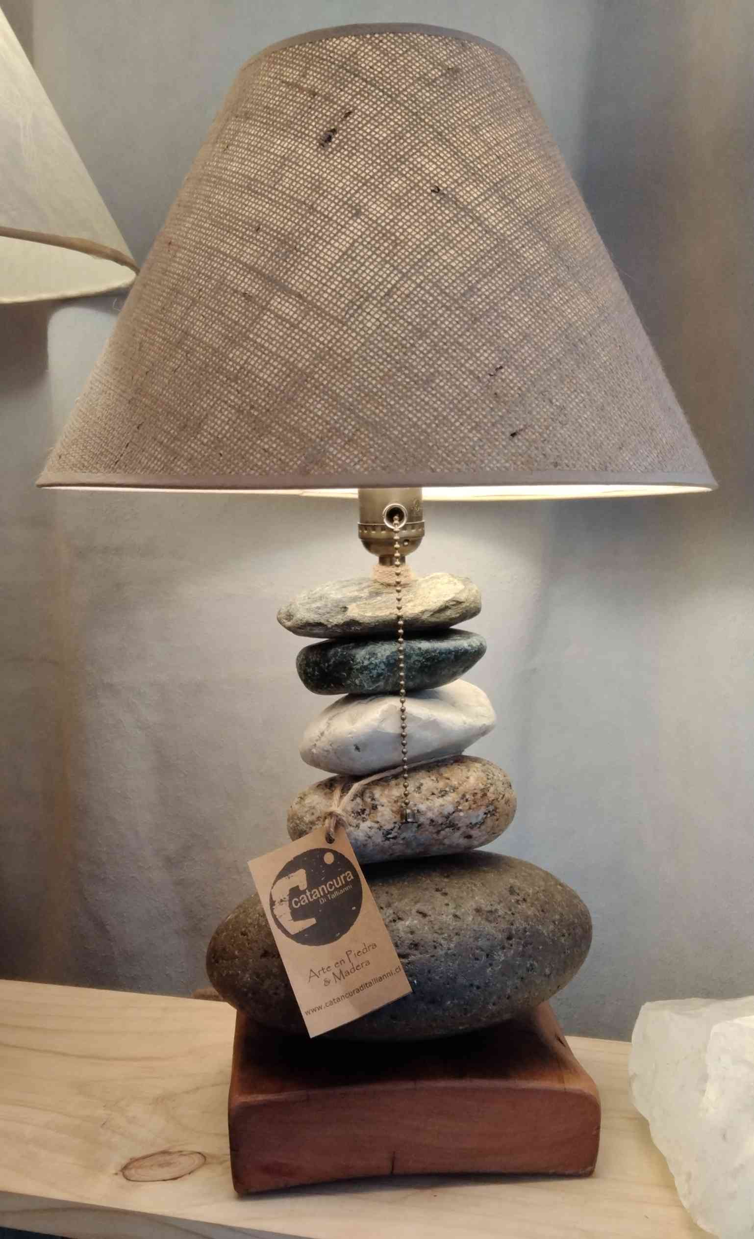 Lámparas con piedras
